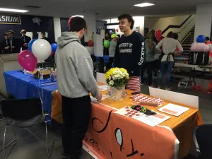 Students visiting the Today's Special table at the UNH Special Spirit event